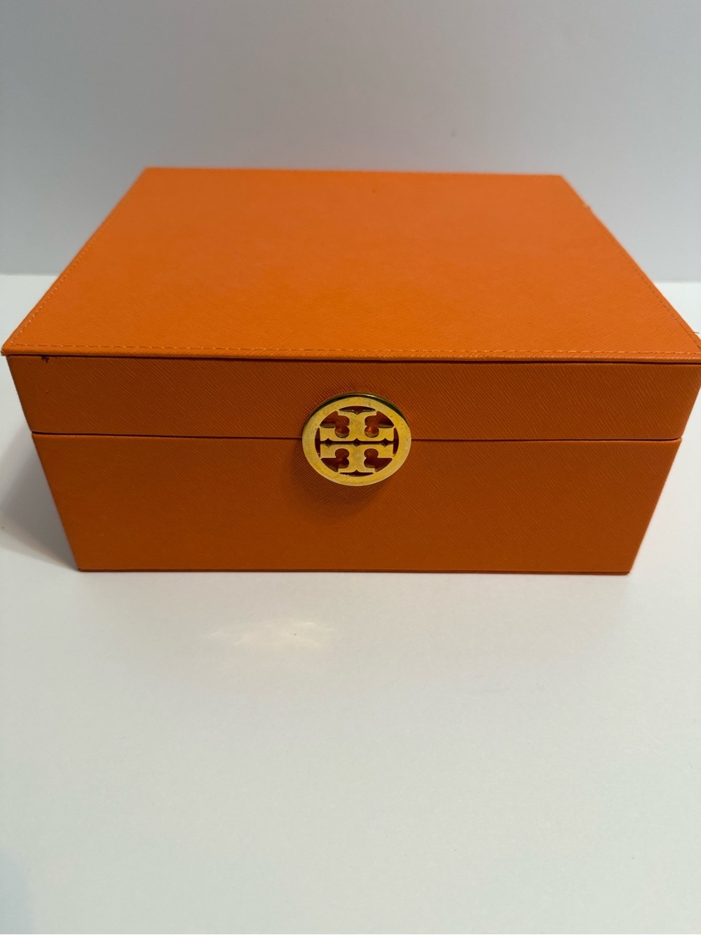 Authentic Tory Burch Classic Orange w/Gold Logo Empty Gift Jewelry Storage Boxes - Picture 6 of 9